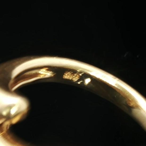 18k Yellow Gold and 0.33cttw Diamond Bypass Heart Ring Size 5.5