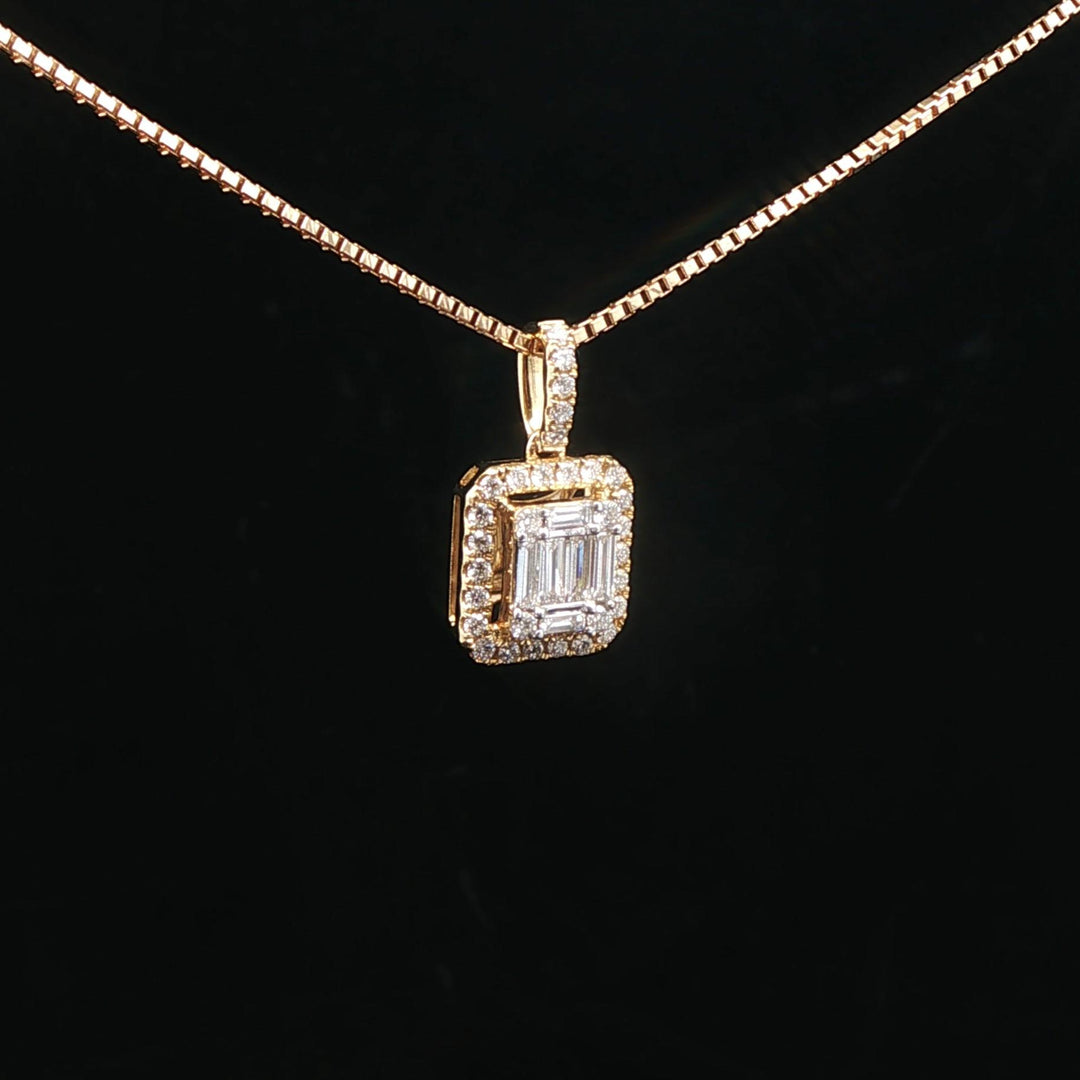 18k Yellow Gold and 0.38cttw Diamond Pendant Necklace 20"