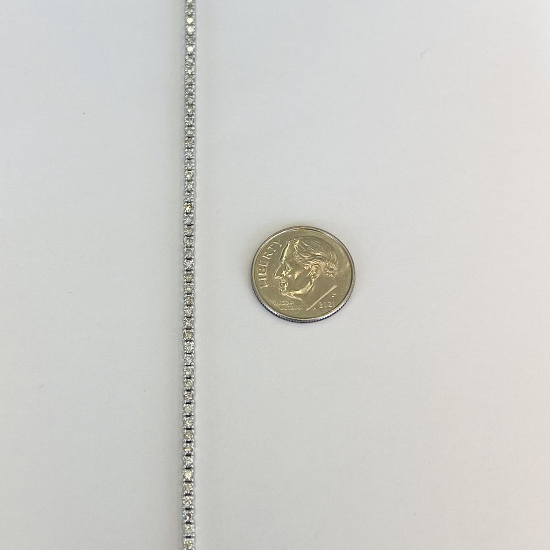 Brand New 14k White Gold and 2cttw Diamond Tennis Bracelet 7"