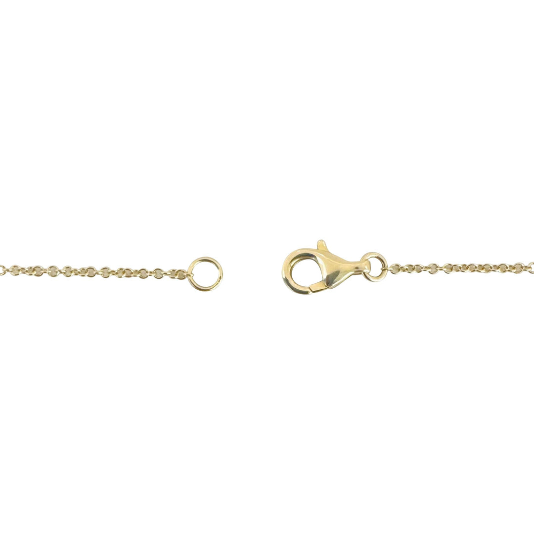 14k Yellow Gold and 0.35ct Diamond Triangle Pendant Necklace 18"