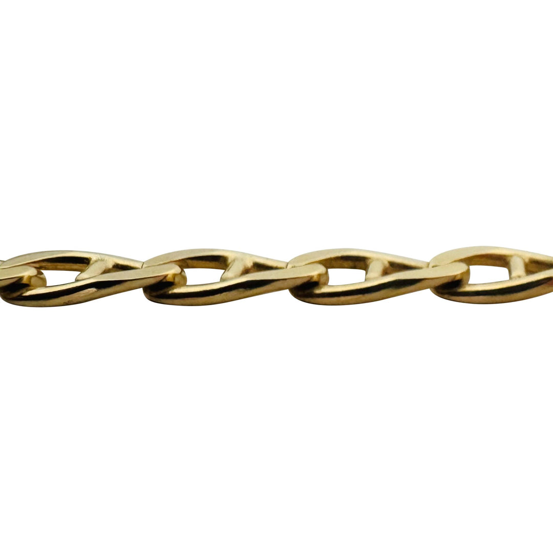 18k Yellow Gold 36.2g Solid Vintage Mariner Link Chain Necklace Italy 19.5"