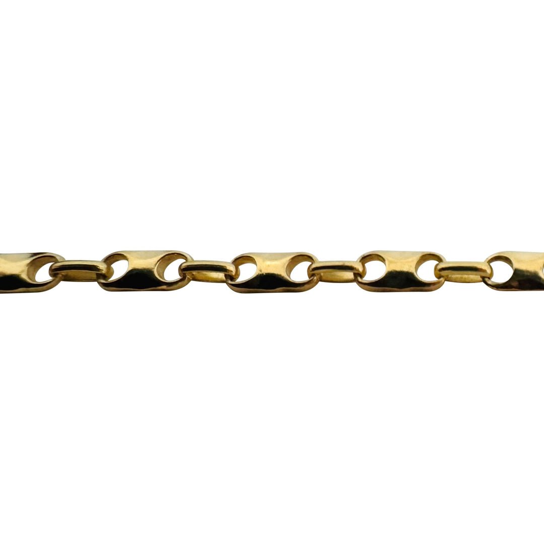 18k Yellow Gold 17.8g Solid 3mm Fancy Cable Link Chain Necklace Italy 23"