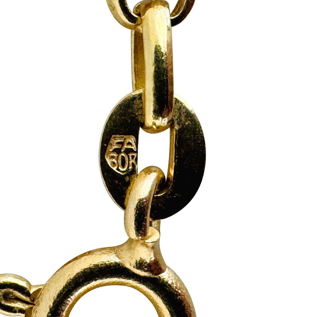 18k Yellow Gold 17.8g Solid 3mm Fancy Cable Link Chain Necklace Italy 23"