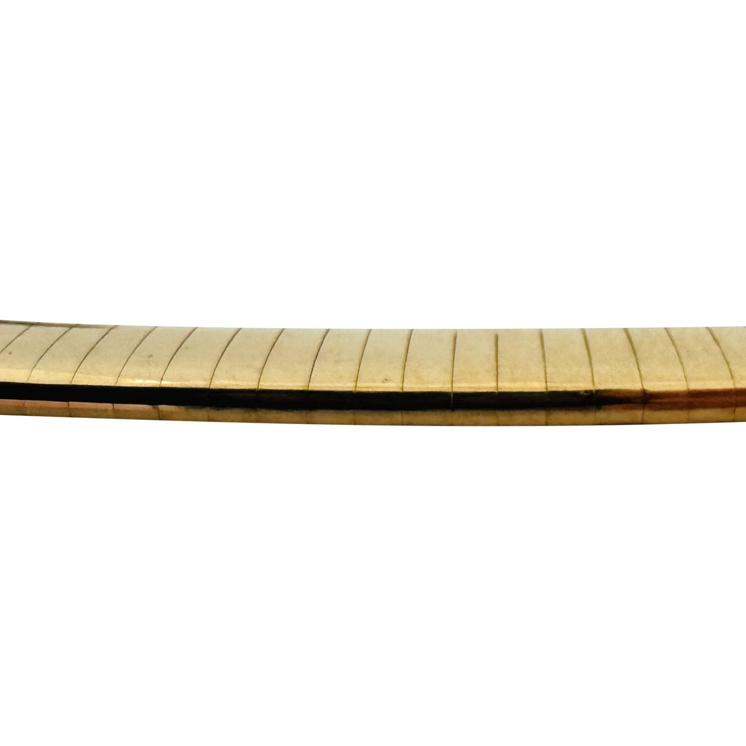 14k Yellow Gold 33.7g Solid 6mm Omega Link Necklace Italy 16"