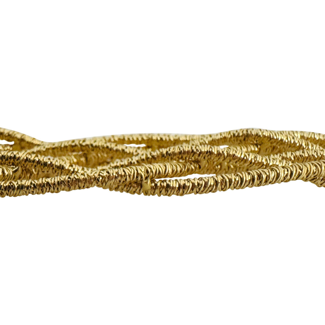 18k Yellow Gold 52.9g Solid Heavy 25mm Braided Fancy Bracelet Italy 7.75"