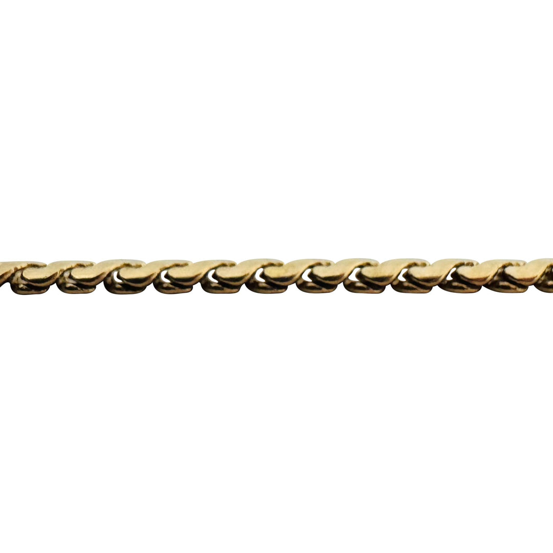 18k Yellow Gold 15.6g Solid UnoAErre 2.2mm Serpentine Link Necklace Italy 24"