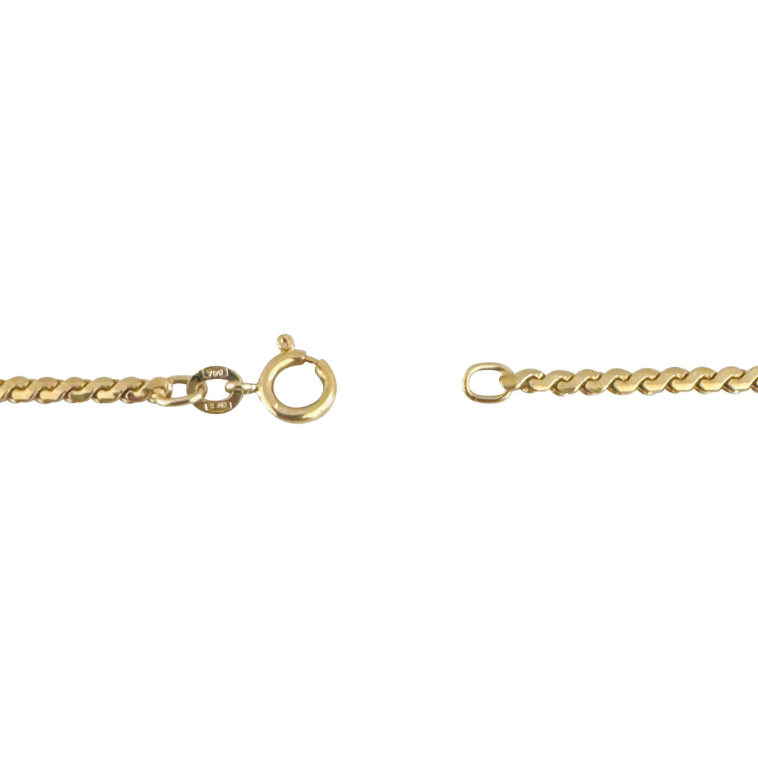 18k Yellow Gold 15.6g Solid UnoAErre 2.2mm Serpentine Link Necklace Italy 24"