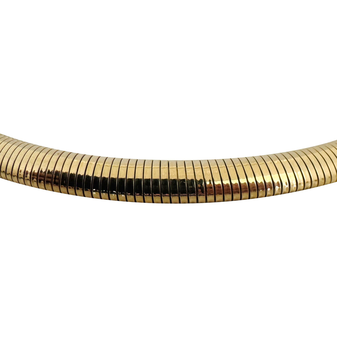 14k Yellow Gold 62.8g Heavy Vintage 9mm Tubogas Necklace 15"