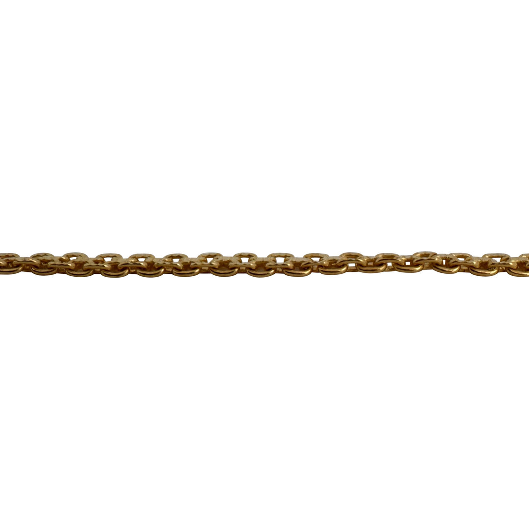 24k Pure Yellow Gold 25.4g Diamond Cut 4.5mm Bismark Link Chain Necklace 17"