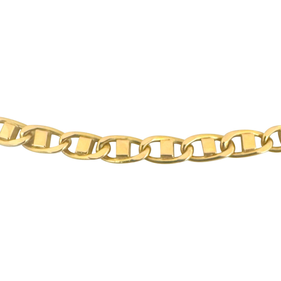 18k Yellow Gold 23.6g Solid Vintage 4.5mm Gucci Link Chain Necklace Italy 18.5"