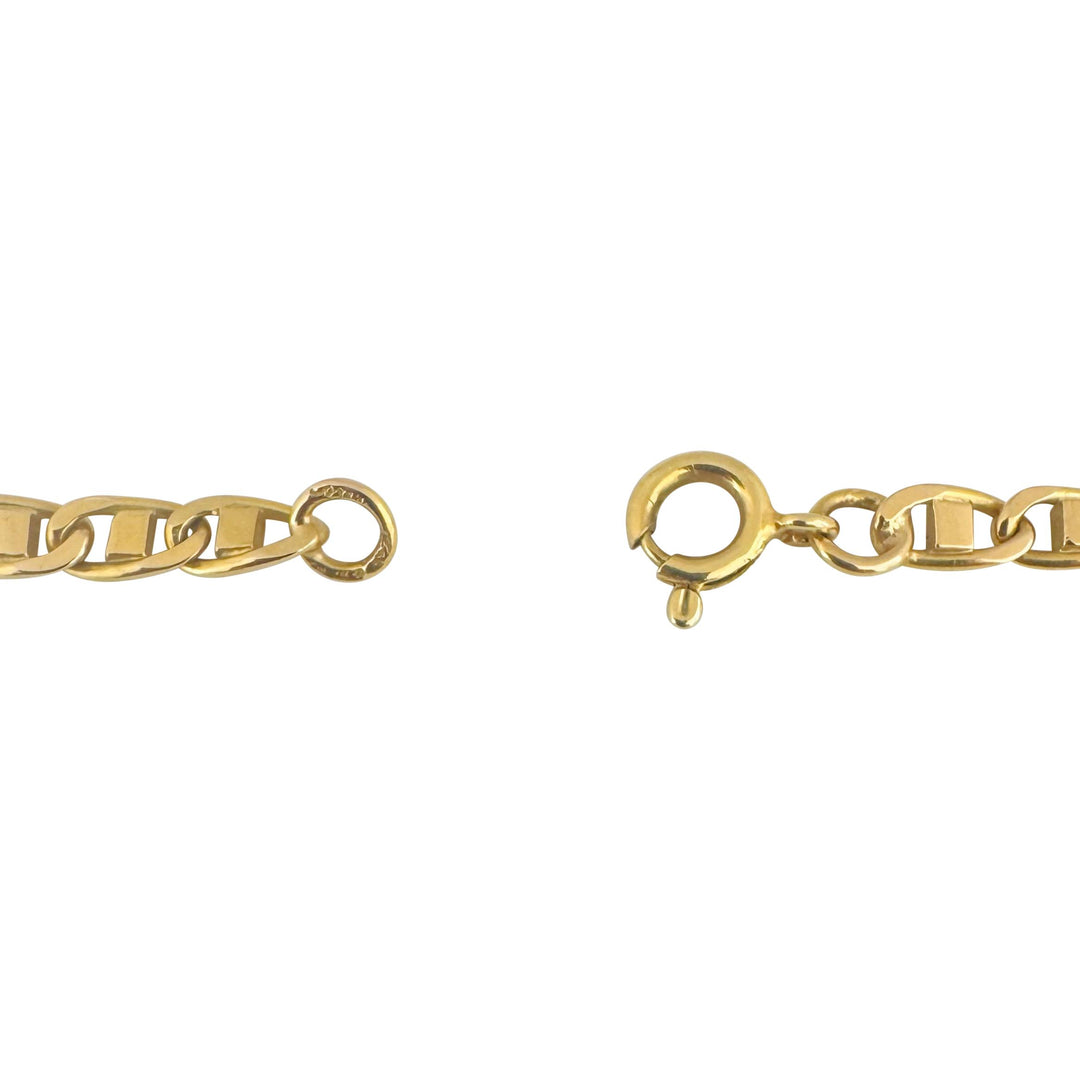 18k Yellow Gold 23.6g Solid Vintage 4.5mm Gucci Link Chain Necklace Italy 18.5"