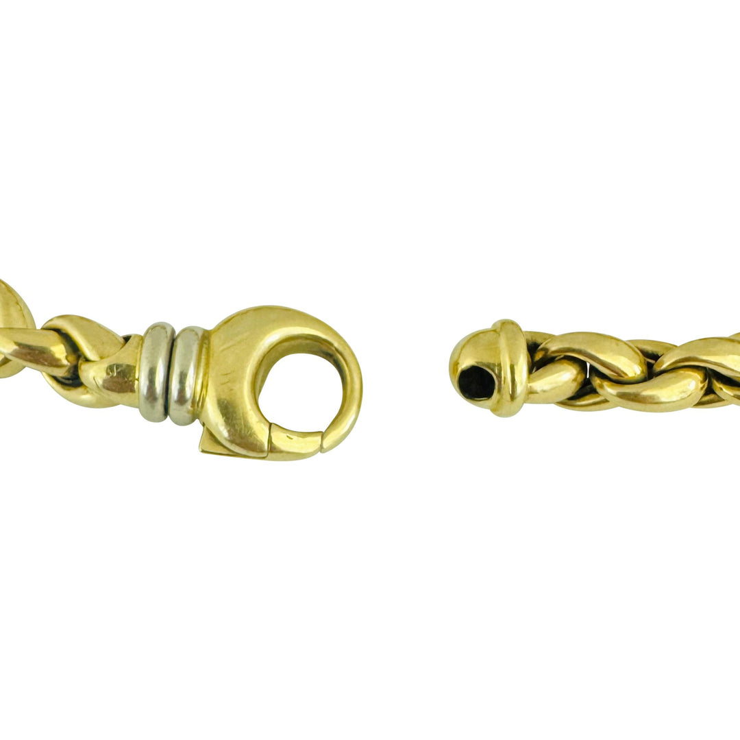 18k Yellow Gold 31.3g Vintage Thick 8.5mm Ladies Fancy Link Bracelet 8"