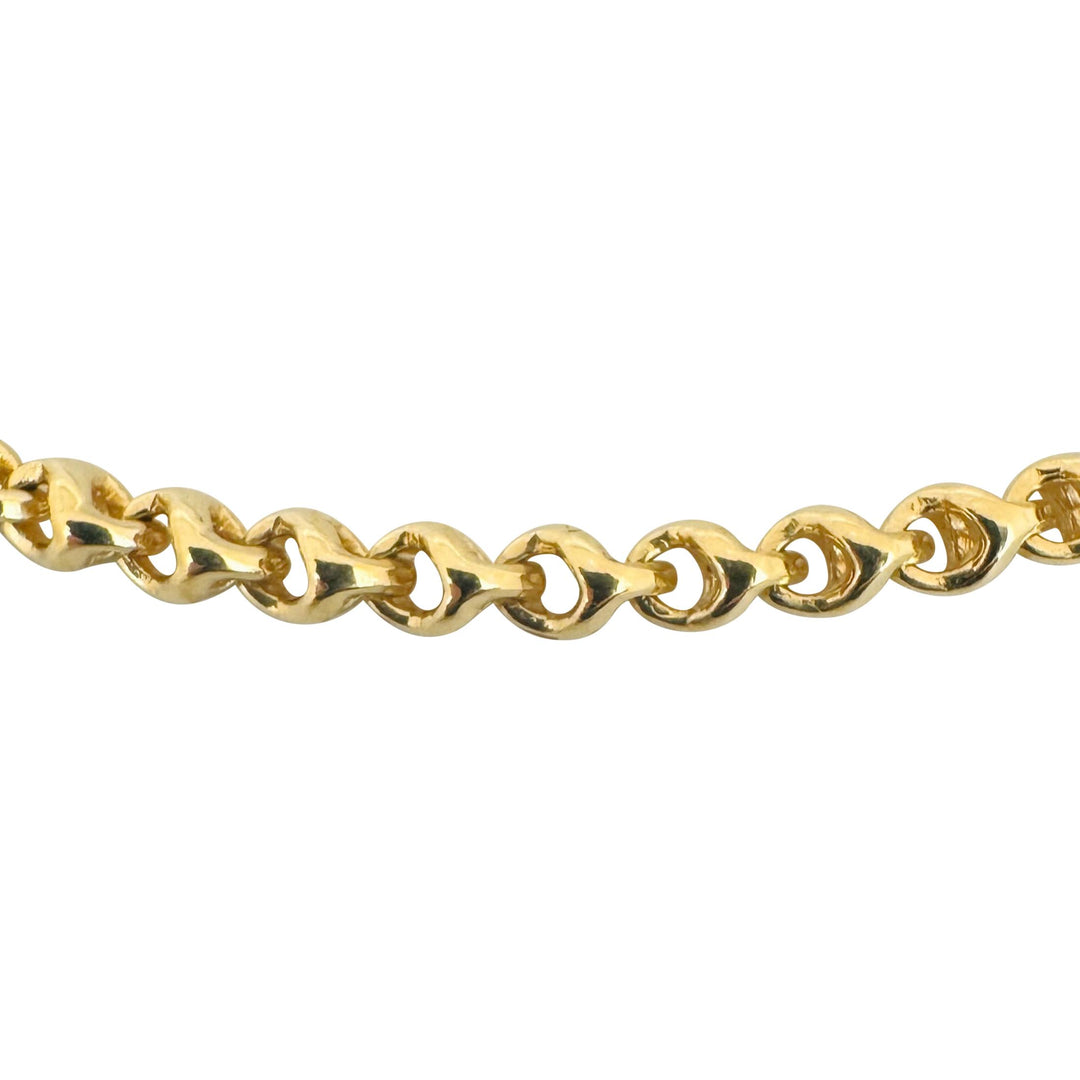 18k Yellow Gold 38.7g Solid Heavy 4mm Fancy Link Chain Necklace 18"