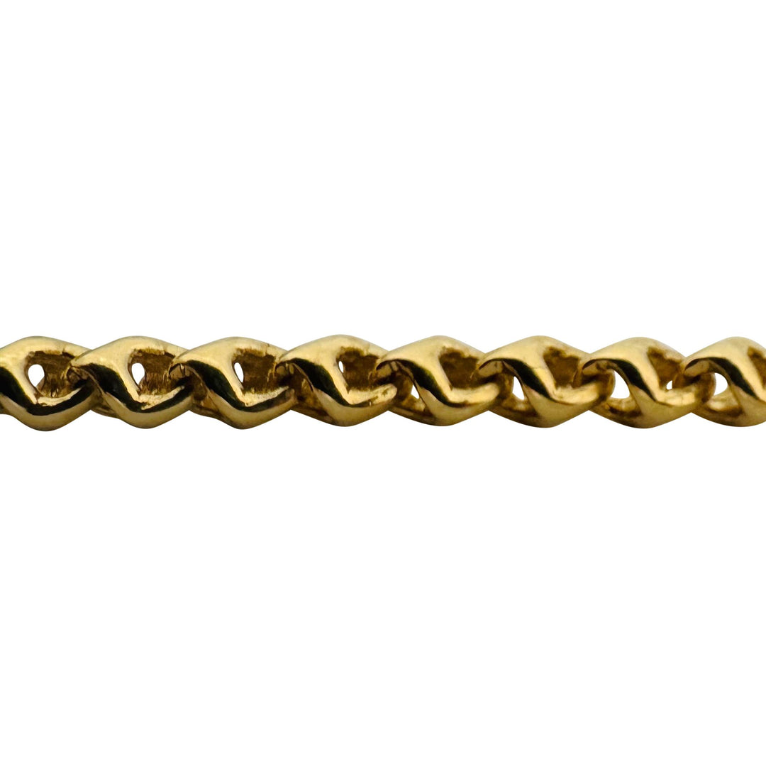 18k Yellow Gold 38.7g Solid Heavy 4mm Fancy Link Chain Necklace 18"