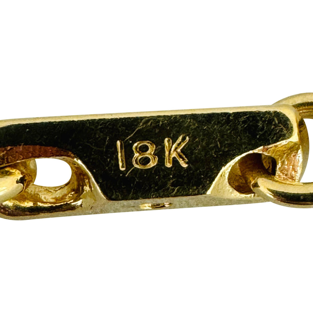 18k Yellow Gold 38.7g Solid Heavy 4mm Fancy Link Chain Necklace 18"