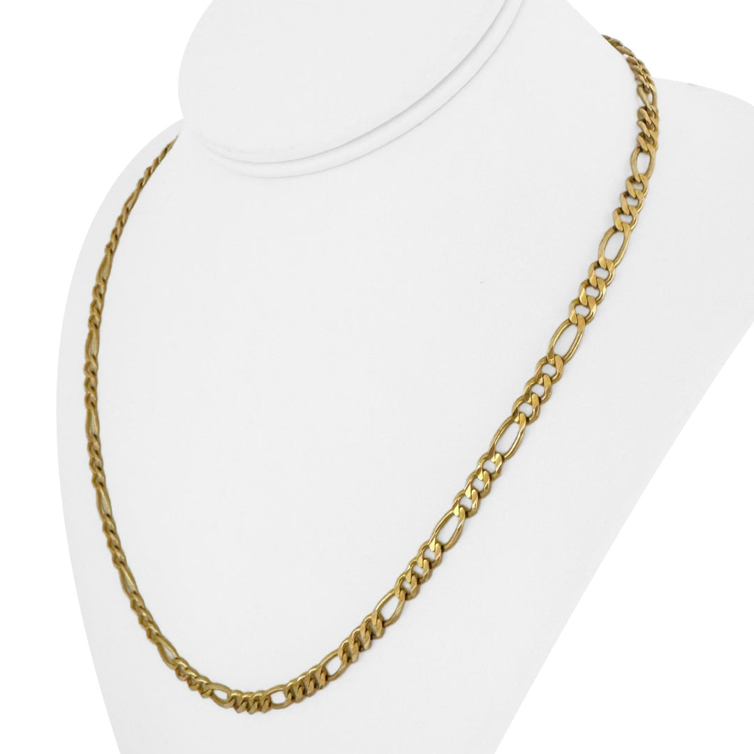 14k Yellow Gold 17g Solid 4.8mm Figaro Link Chain Necklace 20"