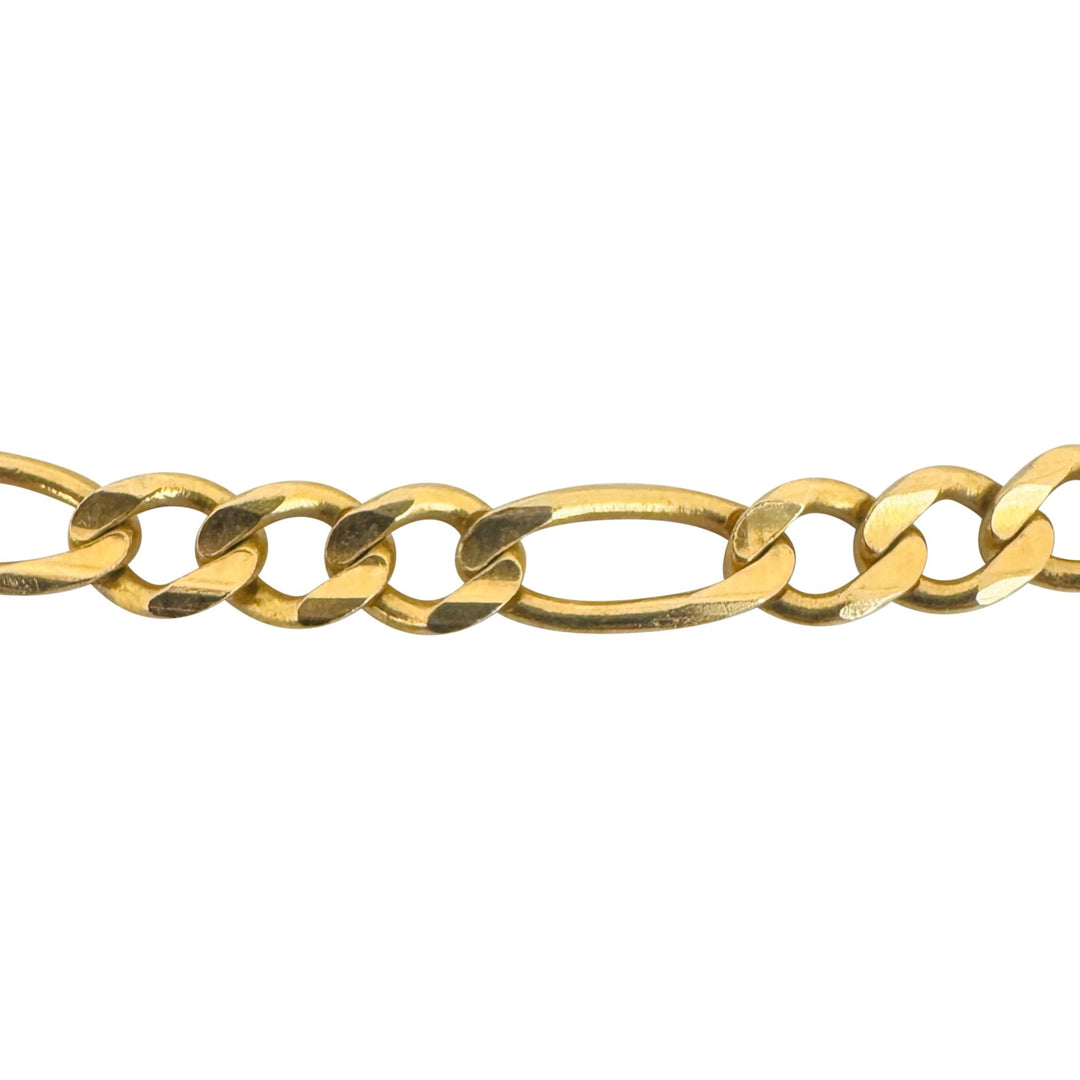 14k Yellow Gold 17g Solid 4.8mm Figaro Link Chain Necklace 20"