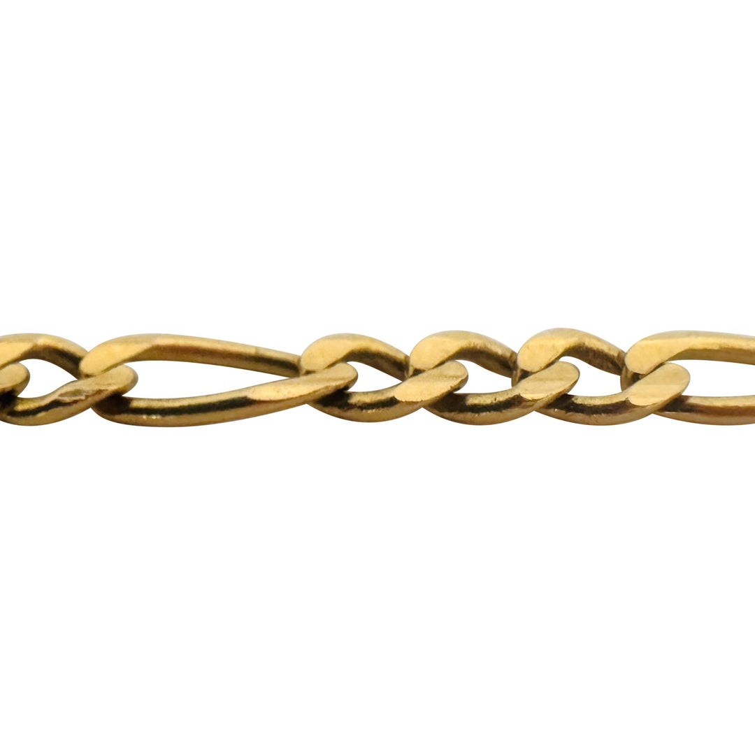14k Yellow Gold 17g Solid 4.8mm Figaro Link Chain Necklace 20"