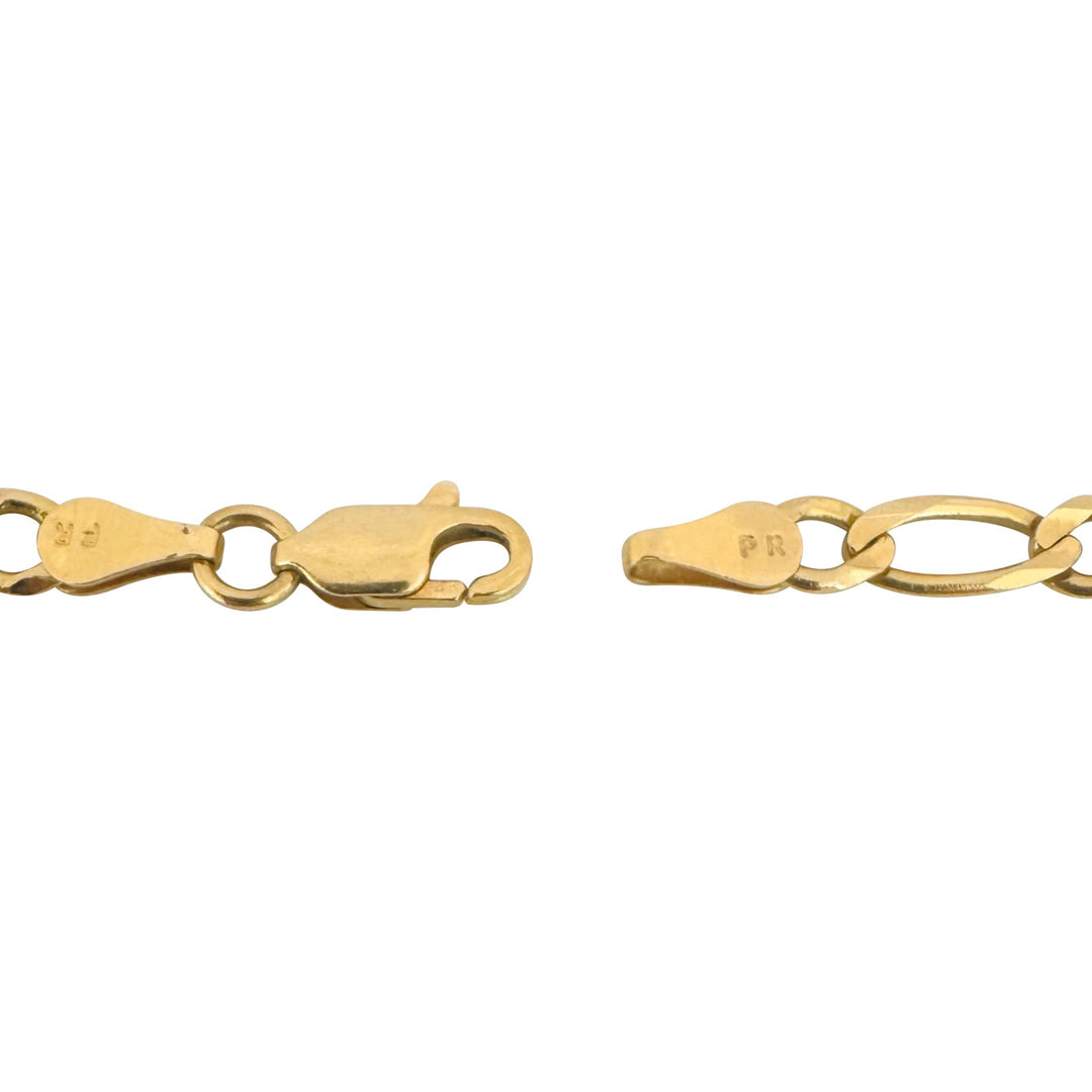 14k Yellow Gold 17g Solid 4.8mm Figaro Link Chain Necklace 20"