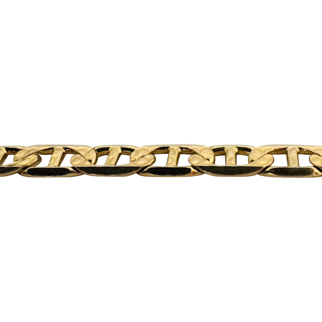 14k Yellow Gold 22.5g Solid Diamond Cut Mariner Link Chain Necklace Italy 24"