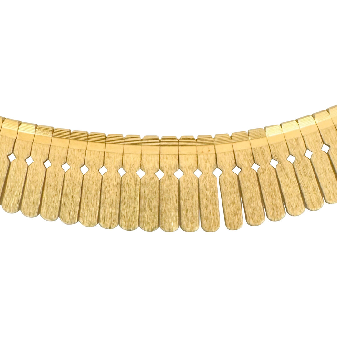 18k Yellow Gold 52.6g Solid Heavy Vintage Cleopatra Link Necklace 17"