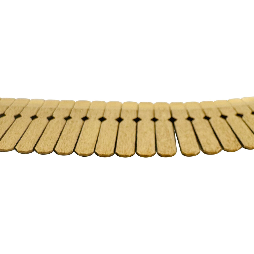 18k Yellow Gold 52.6g Solid Heavy Vintage Cleopatra Link Necklace 17"