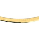 14k Yellow and White Gold 22.7g Solid Reversible Omega Necklace Italy 16"