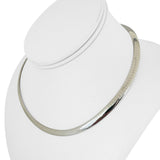 14k Yellow and White Gold 22.7g Solid Reversible Omega Necklace Italy 16"