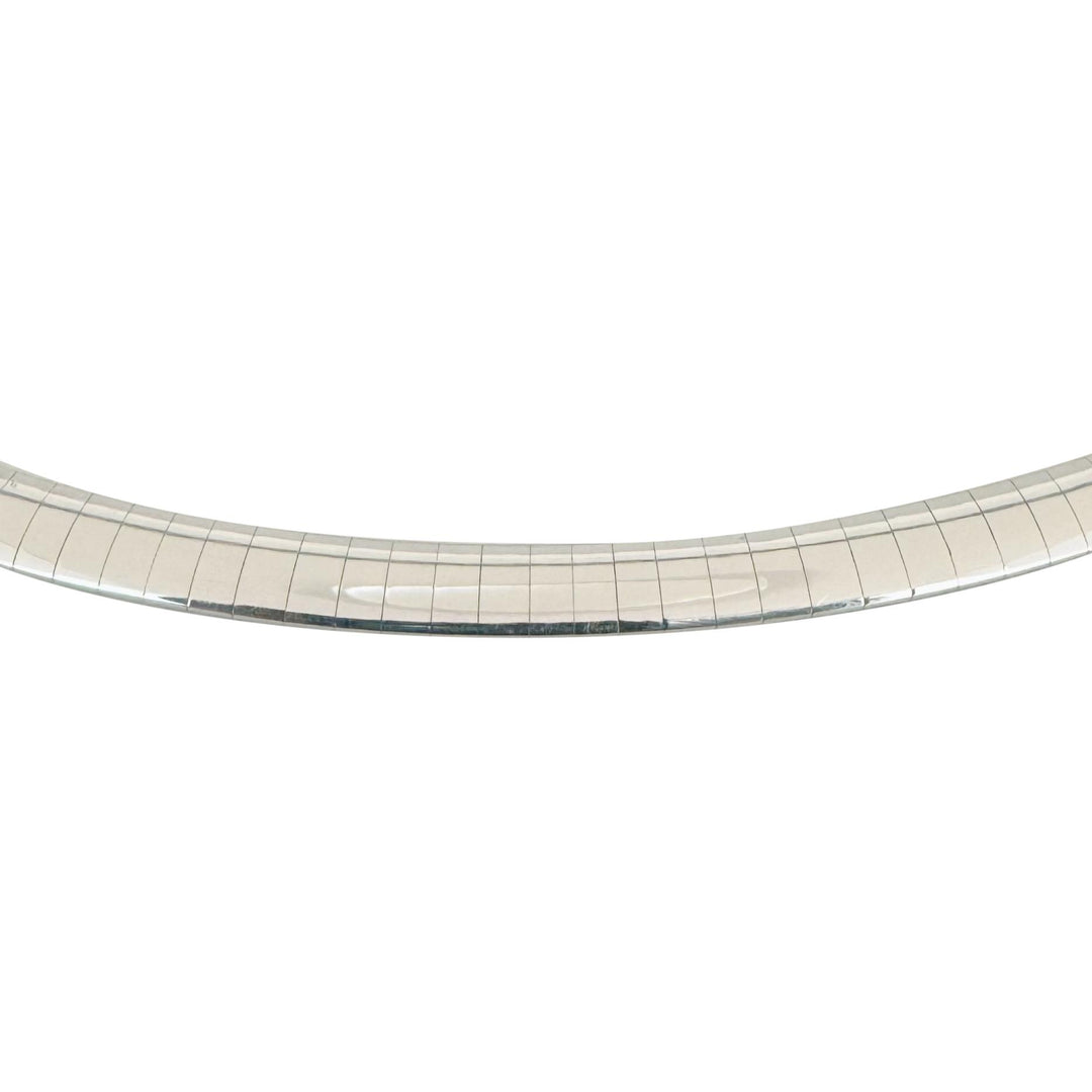 14k Yellow and White Gold 22.7g Solid Reversible Omega Necklace Italy 16"