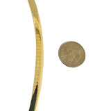 14k Yellow and White Gold 22.7g Solid Reversible Omega Necklace Italy 16"