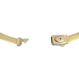 14k Yellow and White Gold 22.7g Solid Reversible Omega Necklace Italy 16"