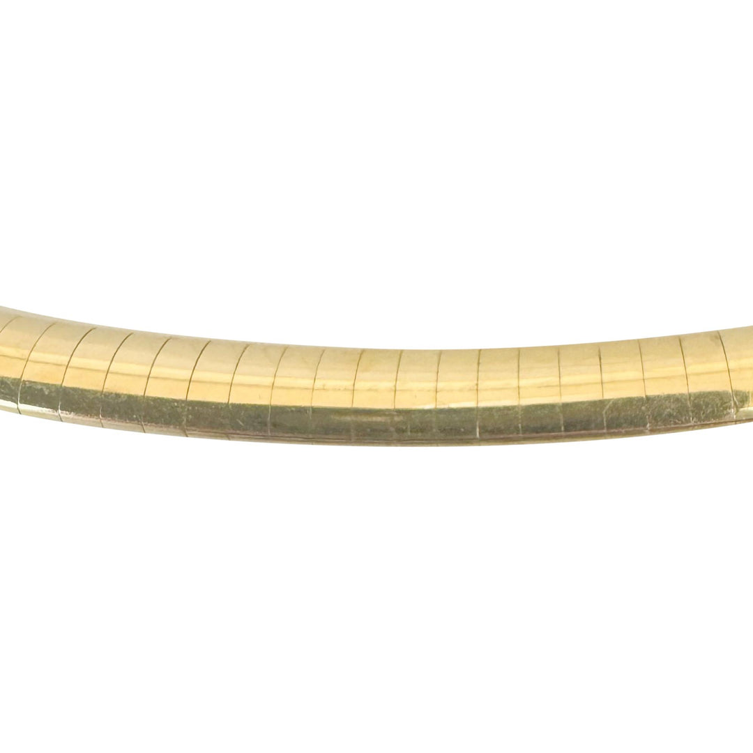 14k Yellow Gold 32.9g Solid Heavy 5mm Omega Necklace Italy 18"