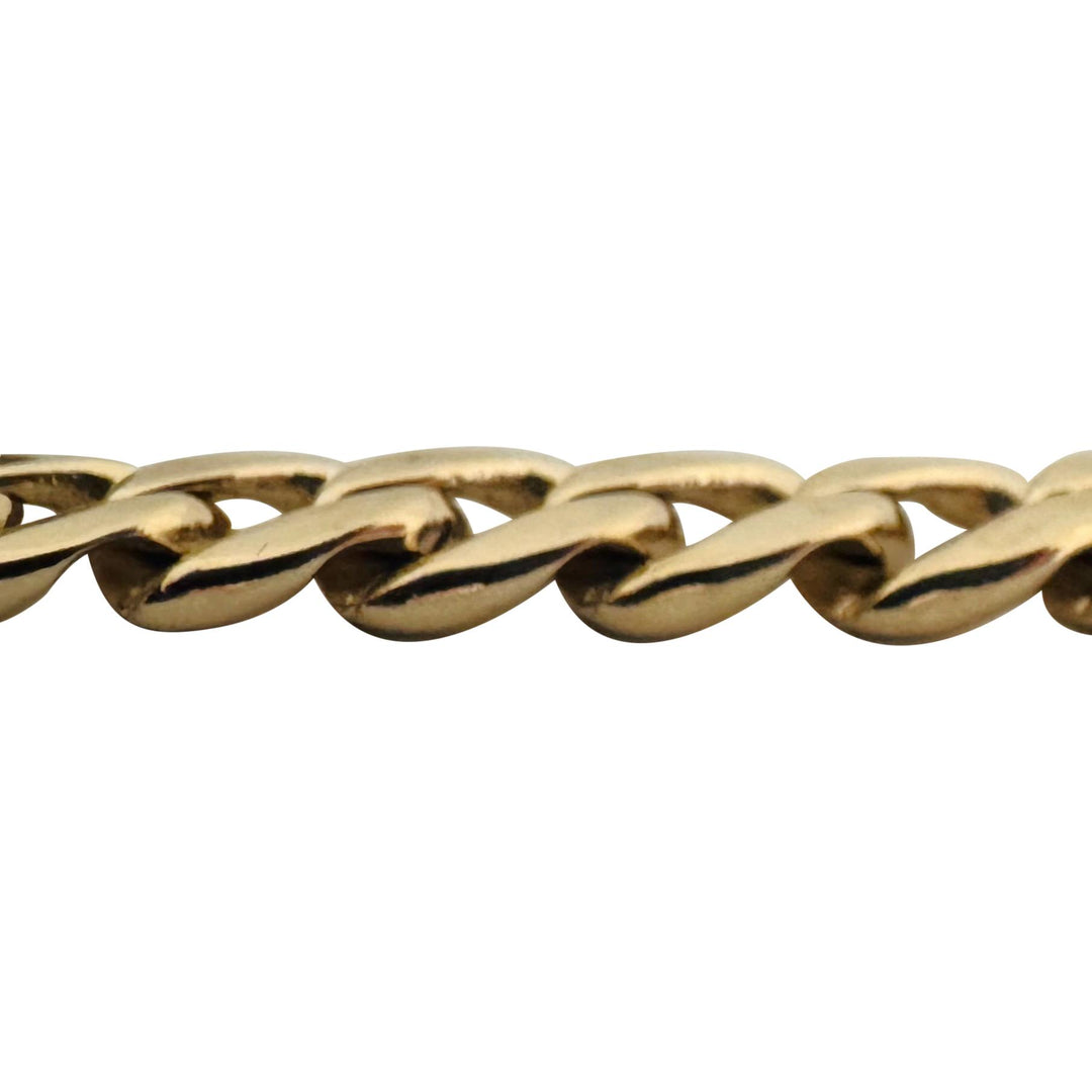 14k Yellow Gold 25.8g Solid Heavy 7.5mm Curb Link Bracelet 7.75"