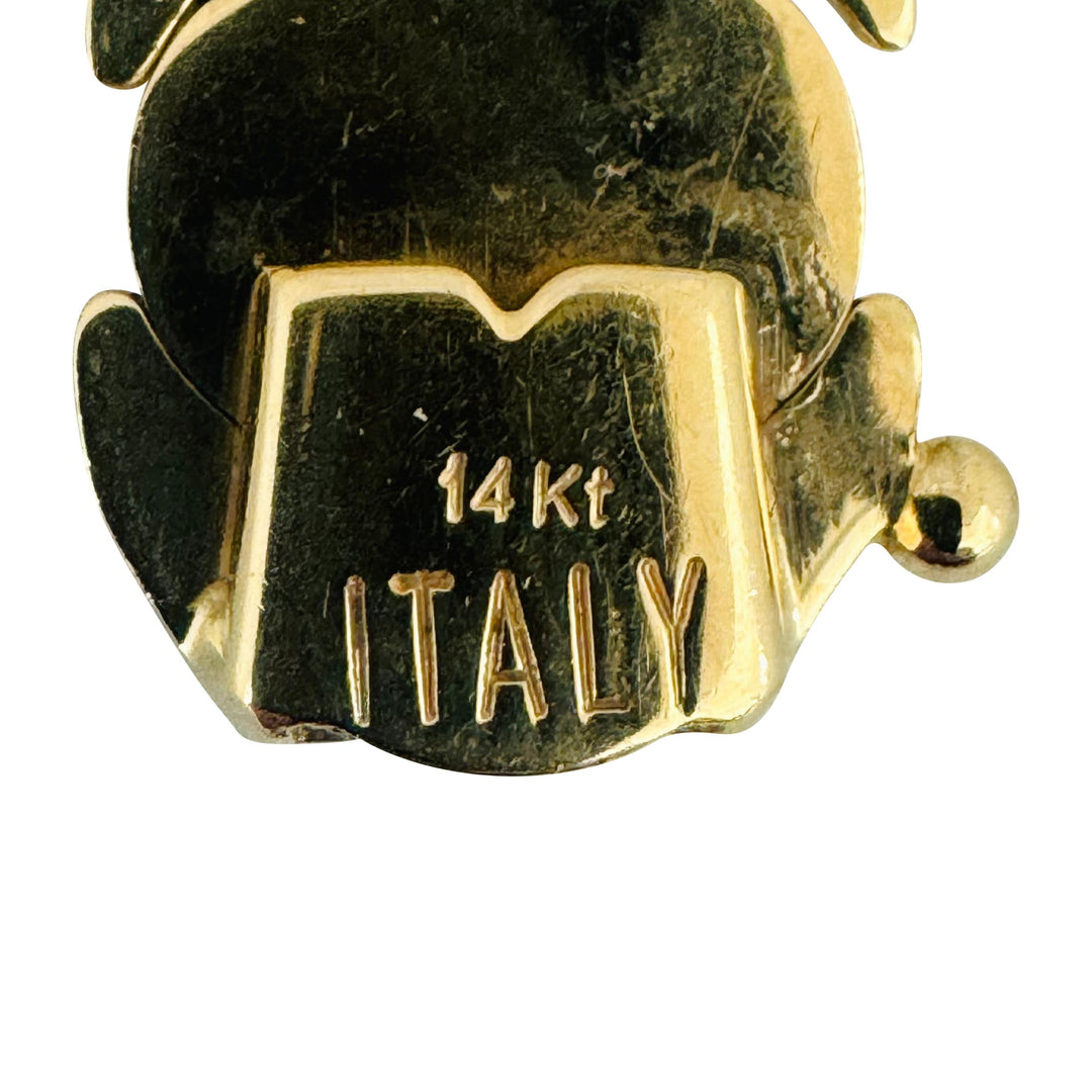 14k Yellow Gold 42.7g Heavy Thick Hugs and Kisses XO Link Necklace Italy 17"