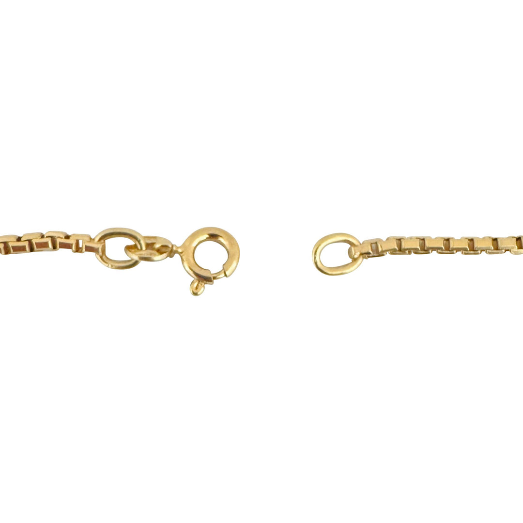 14k Yellow Gold 11.4g Solid Thin 2mm Box Link Chain Necklace Italy 18"