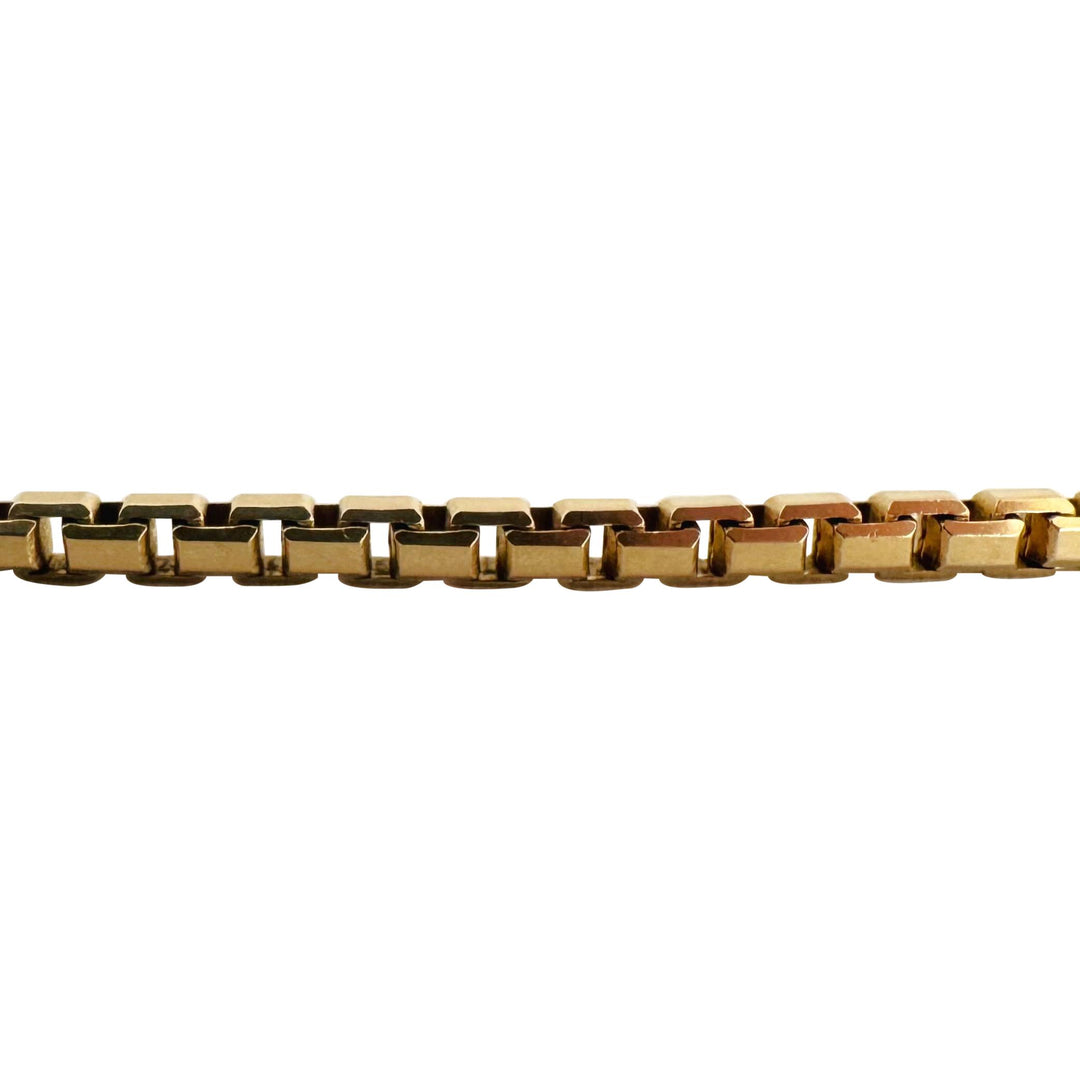 14k Yellow Gold 17.8g Solid Vintage 2.5mm Box Link Chain Necklace Italy 20"