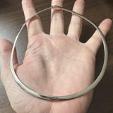 14k Yellow and White Gold 22.7g Solid Reversible Omega Necklace Italy 16"