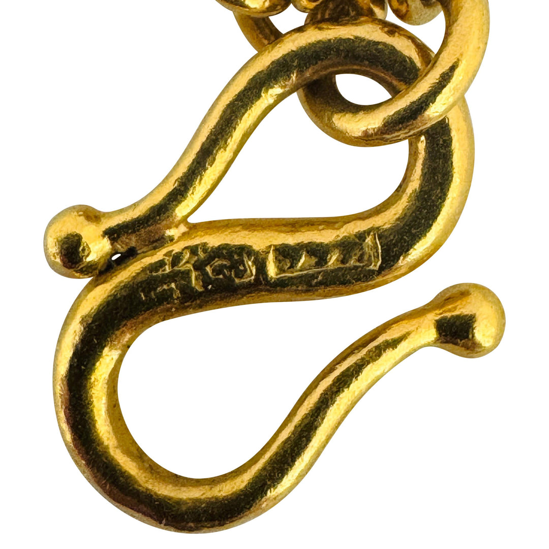 24k Pure Yellow Gold 31.2g Solid Heavy Coin Link Bracelet 7.5"