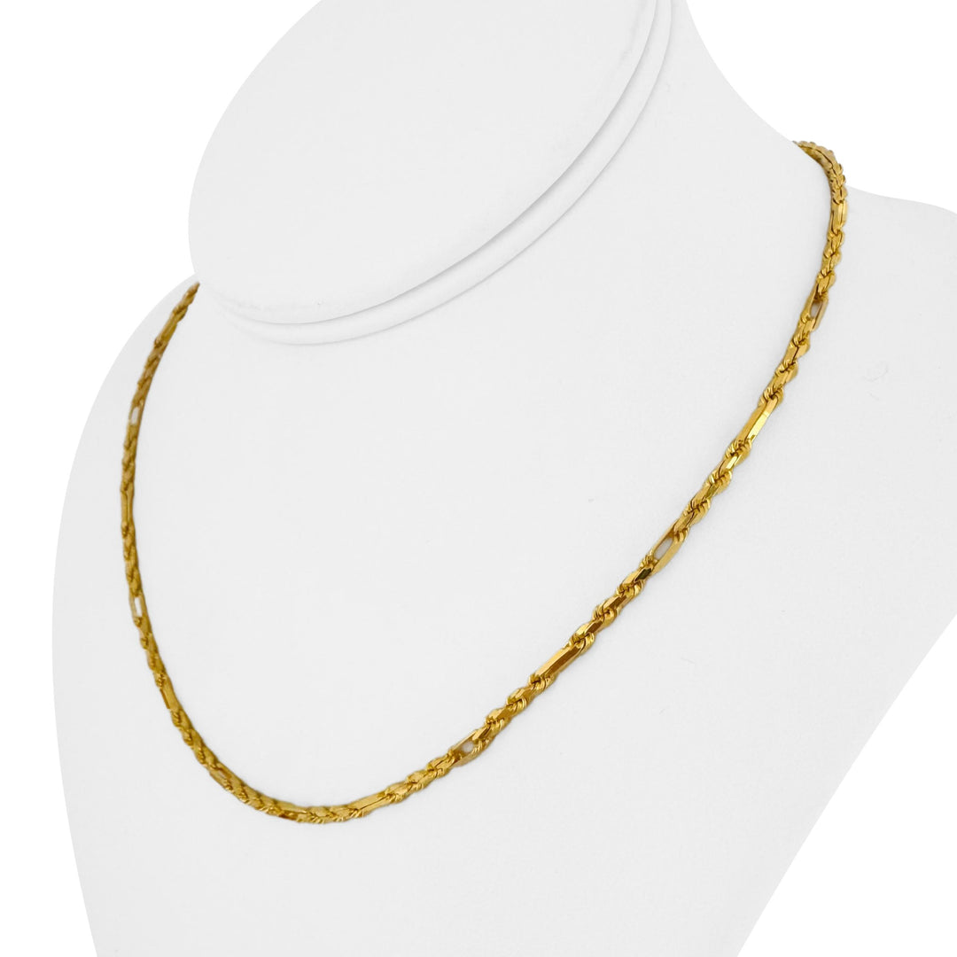 22k Yellow Gold 16.4g Solid Ladies 2.8mm Milano Rope Chain Necklace 17"