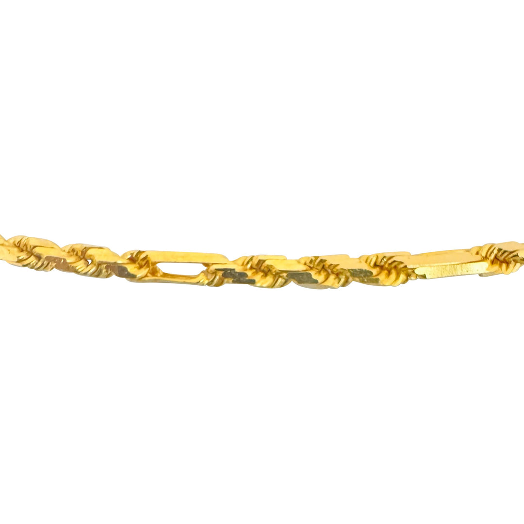 22k Yellow Gold 16.4g Solid Ladies 2.8mm Milano Rope Chain Necklace 17"