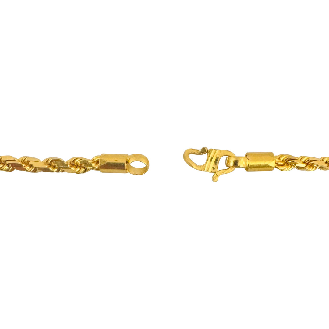 22k Yellow Gold 16.4g Solid Ladies 2.8mm Milano Rope Chain Necklace 17"