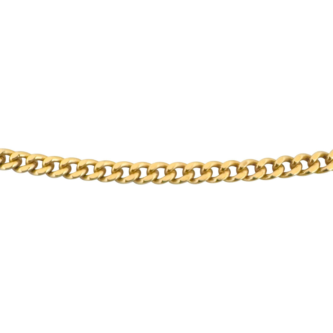 18k Yellow Gold 11.8g Solid UnoAErre 2.2mm Curb Link Chain Necklace Italy 25"