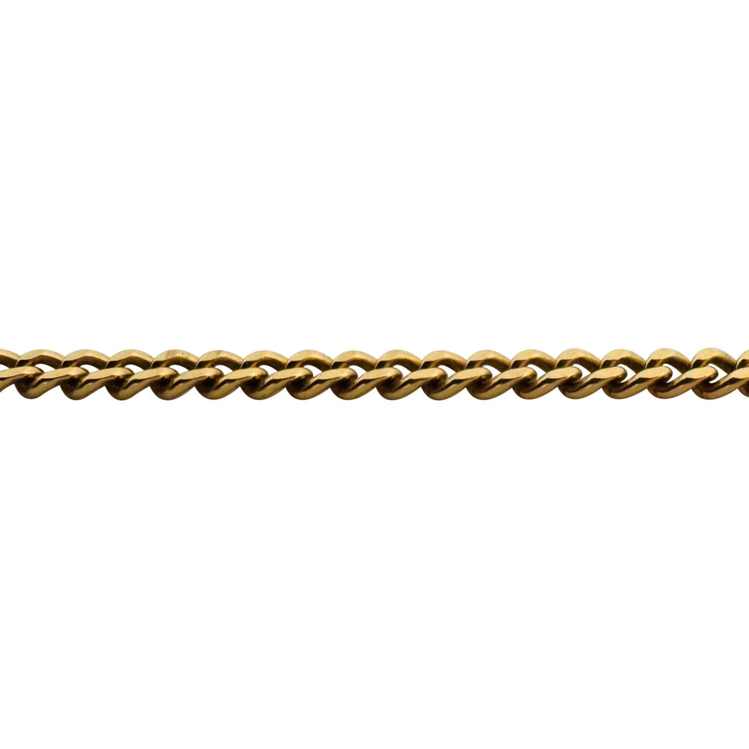 18k Yellow Gold 11.8g Solid UnoAErre 2.2mm Curb Link Chain Necklace Italy 25"