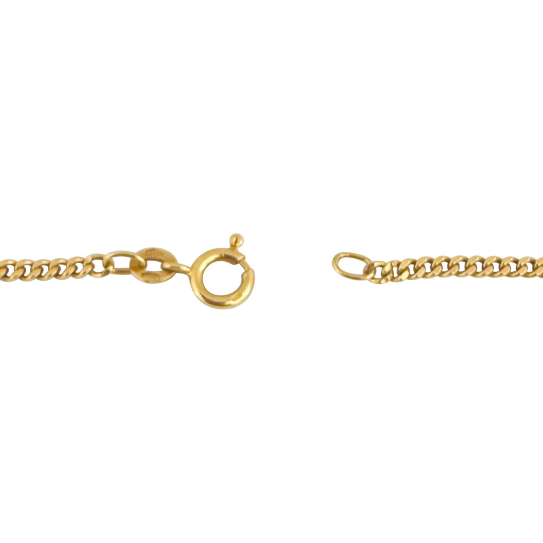 18k Yellow Gold 11.8g Solid UnoAErre 2.2mm Curb Link Chain Necklace Italy 25"