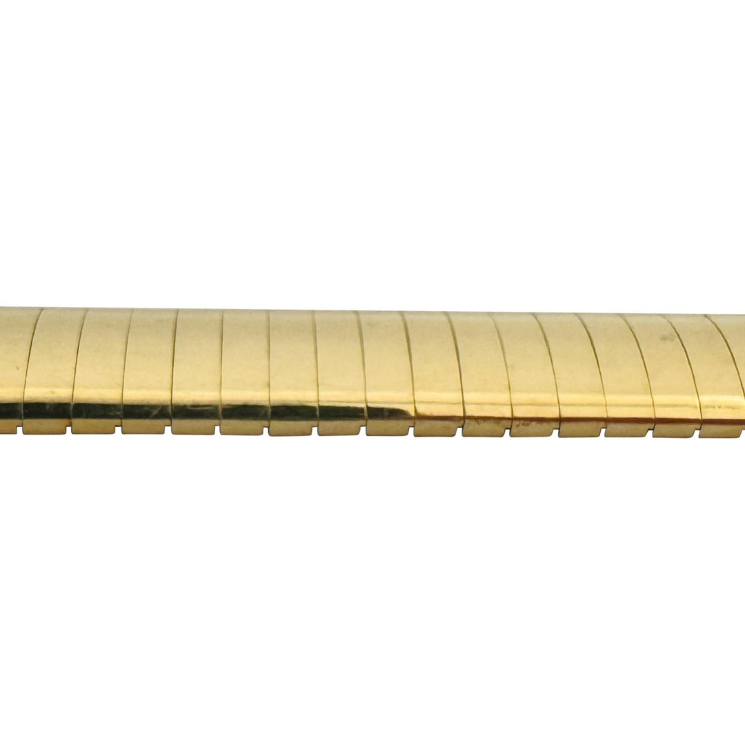 14k Yellow Gold 20.7g Solid Ladies 8mm Omega Link Bracelet Italy 7"