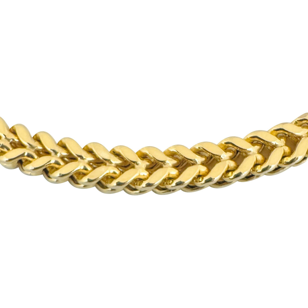 14k Yellow Gold 41g Thick Squared 6.5mm Franco Link Chain Necklace 24"