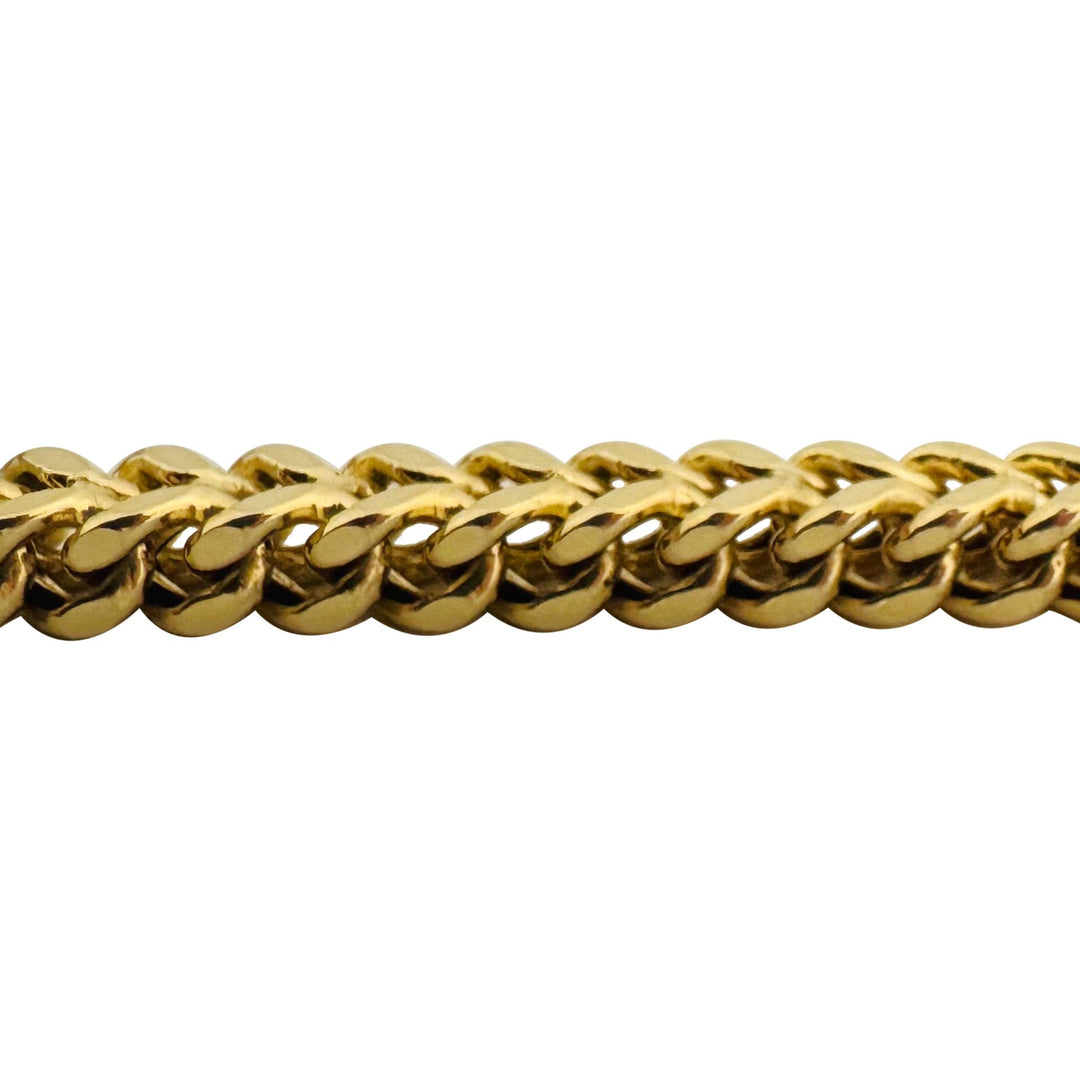 14k Yellow Gold 41g Thick Squared 6.5mm Franco Link Chain Necklace 24"