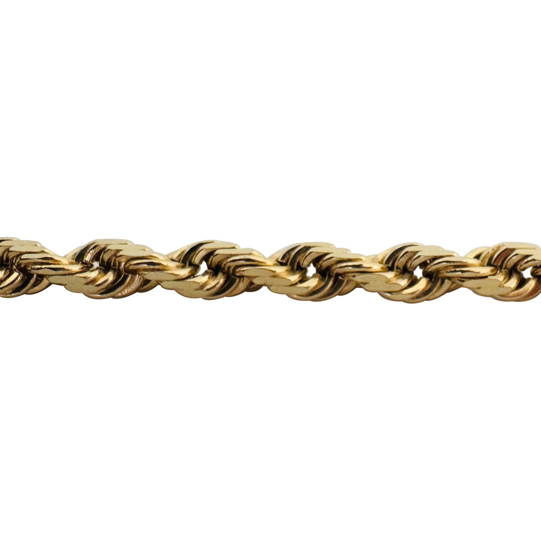 14k Yellow Gold 40g Solid Heavy 4mm Diamond Cut Rope Chain Necklace 22"