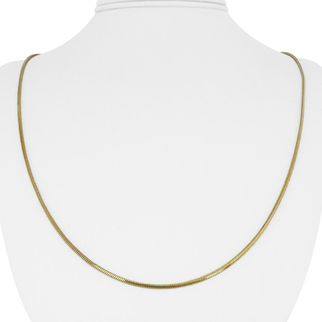 14k Yellow Gold 5.5g Solid Thin 1.5mm Snake Link Chain Necklace Italy 24"