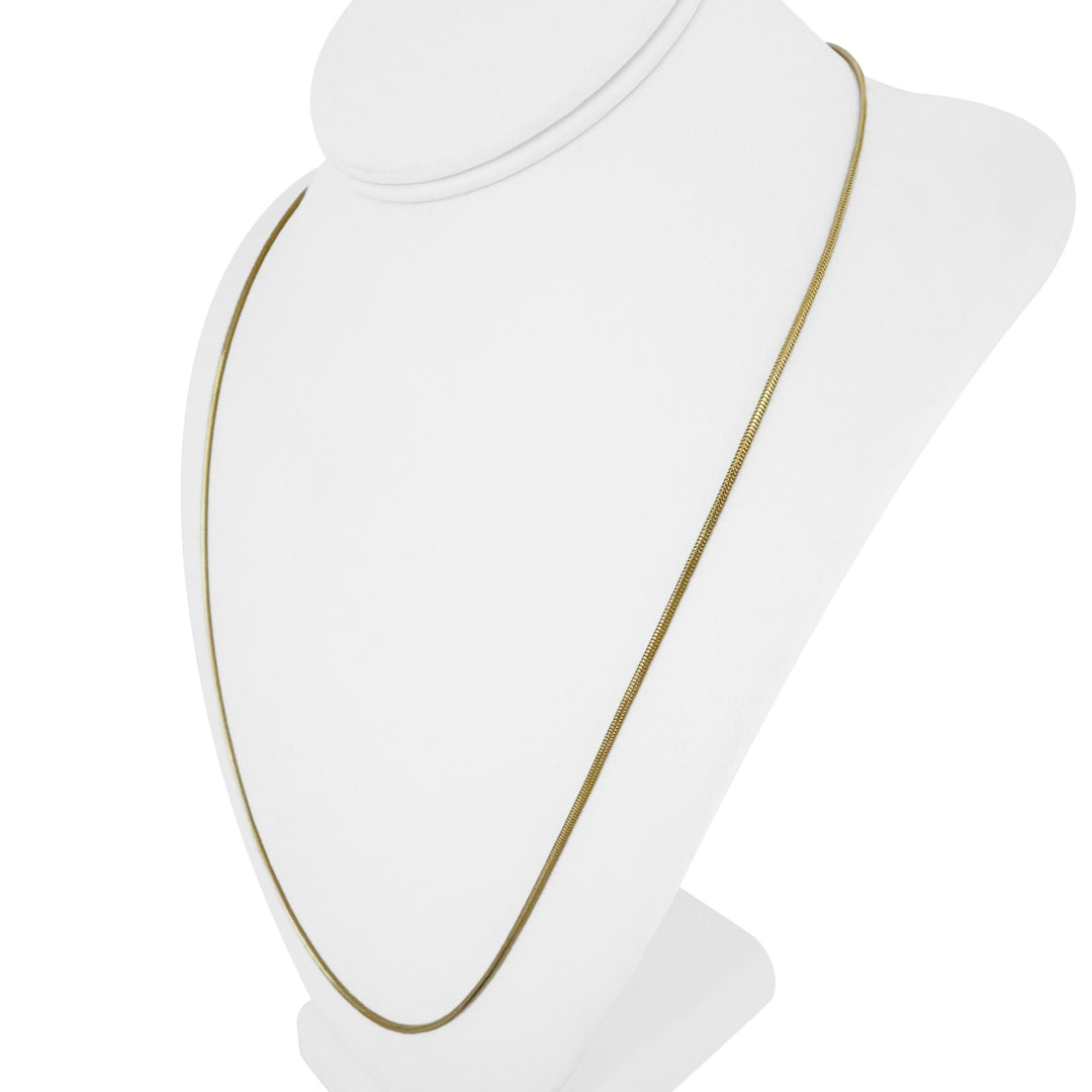 14k Yellow Gold 5.5g Solid Thin 1.5mm Snake Link Chain Necklace Italy 24"